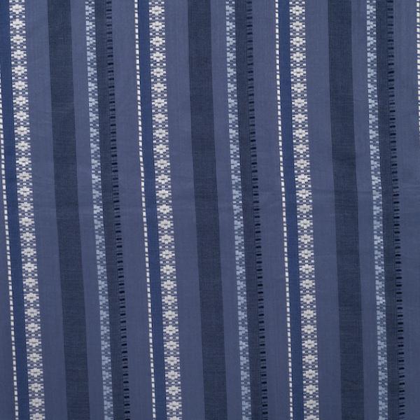 Viskose Blau mit Ethno Streifen